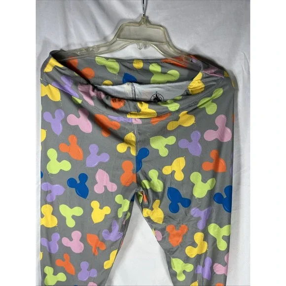 Disney Parks Mickey Balloons Women's Leggings Gray size Large Stretch Pants - Picture 8 of 15